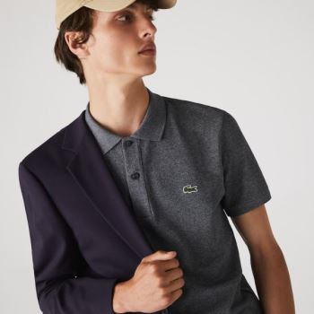 Lacoste Slim Fit Polo in Petit Piqué Pánské - Polo Šedé | CZ-GJaz76